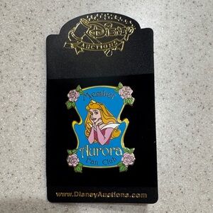 Disney Aurora Fan Club Enamel Pin - Blue and Pink